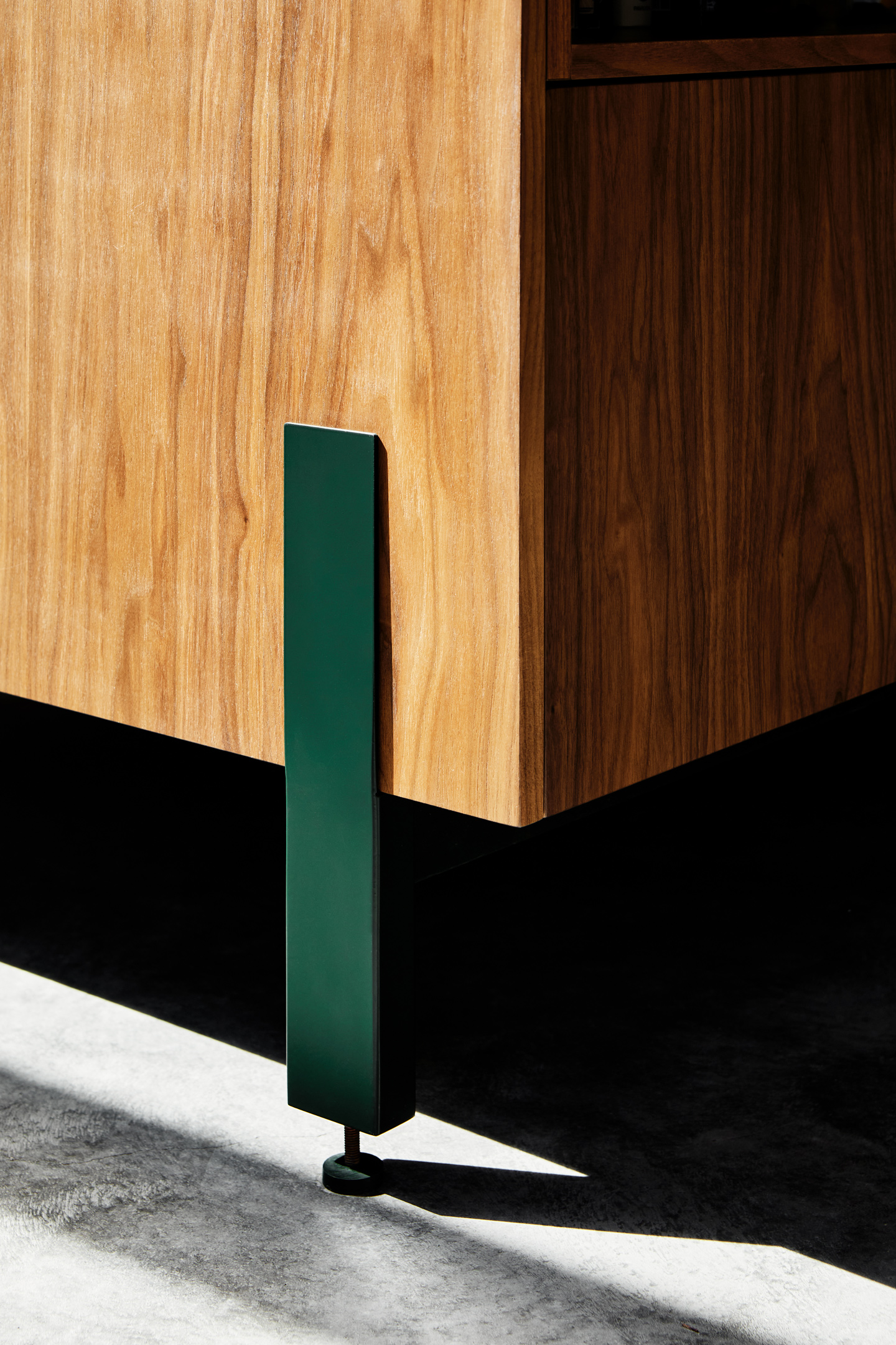 dark green foot for kitchen unit